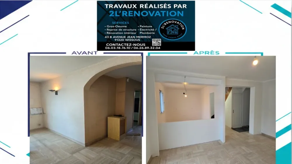 Rénovation Avant/Après : Ouverture de Mur Porteur et Modernisation Cuisine-Salon